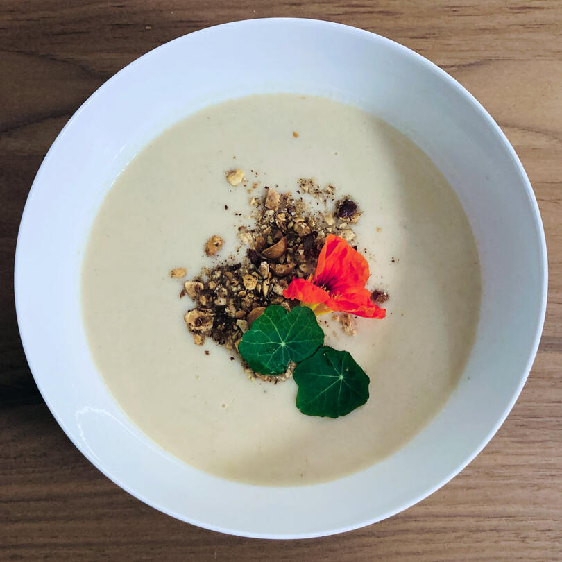 Pastinake-Gorgonzola-Suppe